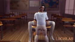 1boy 1girls 3d age_difference animated bald bioware black_hair blender classroom closed_eyes clothed_sex dark-skinned_male faceless_male female glasses hetero interracial larger_female light-skinned_female looking_down looking_pleasured lucislab male mass_effect mass_effect_3 milf miranda_lawson moaning mp4 no_panties older_female school school_uniform schoolgirl sex size_difference sound spread_legs stockings teacher teacher_and_student thick_thighs thighhighs vaginal_penetration video younger_male