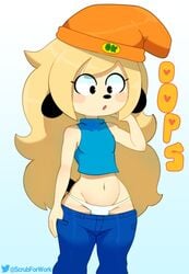 1boy anthro anthrofied blonde_hair bulge crossdressing cute dog_ears dog_tail eyelashes femboy feminine_male feminization furry gay girly humanoid implied_ass_cleavage long_hair long_hair_male low-riding male male_focus male_only malesub panties parappa parappa_the_rapper parappa_the_trappa sagging_pants somescrub text trap underwear visible_underwear wide_hips