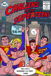 2boys 2girls areolae big_breasts big_penis billy_batson blonde_hair breasts brown_hair busty comic comic_cover comic_page cum cum_in_pussy dc dc_comics female hourglass_figure kara_zor-el long_hair male nipples penis saving_the_species senseixxx sex shazam shazam_(series) short_hair speech_bubble supergirl superman superman_(series) swingers tagme text vagina vaginal_penetration vaginal_sex veiny_penis wide_hips