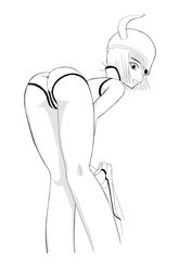 1girls arrancar bleach female female_only lilynette_gingerback sketch solo tagme