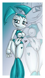 1girls 2d alternate_breast_size breasts female female_only genitals hourglass_figure humanoid innocenttazlet jenny_wakeman my_life_as_a_teenage_robot nipples pussy robot robot_girl robot_humanoid smooth_skin solo tagme teenager xj-9