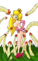 mario_(series) multiple_penises mushroom nintendo princess_peach straight_hair super_mario_bros. trainer_(artist)