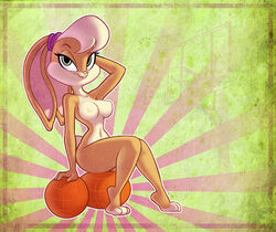 anthro breasts female female_only fur furry lola_bunny looney_tunes nitro rabbit solo space_jam straight_hair tagme