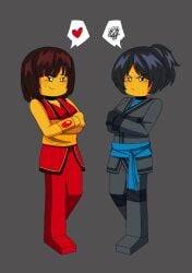 2d 2girls alex103 lego ninjago nya_(ninjago) tagme