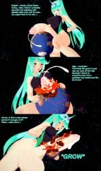 1futa 3d astronomical_hyper balls body_growth body_growth_(enlargement) cum destruction ejaculation english_text female futa_giantess futanari giantess giantess_futa green_hair growth huge_cock hyper_giantess intersex koikatsu nintendo one-piece_swimsuit penetrating penetrating_object penis planet planet_destruction pneuma_(xenoblade) space swimsuit text xavierhuge xenoblade_(series) xenoblade_chronicles_2