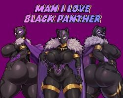 1girls ai_generated ass ass_focus back back_view big_ass big_breasts big_butt black_panther_(marvel) black_panther_(shuri) butt cape clothed clothing color female female_focus female_only full_body fully_clothed hi_res large_breasts looking_at_viewer marvel marvel_tokon:_fighting_souls rayasox shuri_(marvel) solo solo_female standing suit superheroine thick_thighs