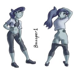 1girls ass bwooper1 female gemsona midriff navel pants_down ponytail steven_universe tagme