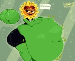 1girls anthro blueytheplantlizard female flora_fauna plant plantie popcap_games pvz solar_flare_(pvz) sunflower_(pvz) vore