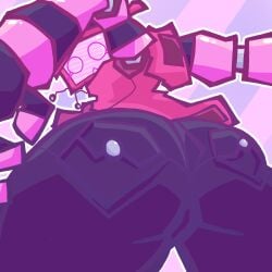 1girl 1girl_focus ass ass_focus black_jeans black_pants breasts cleavage clothed clothing curvy digital_media_(artwork) female female_focus female_only forsaken forsaken_(roblox) gloves idk.name jacket large_ass looking_at_viewer looking_back pov self_upload simple_background solo solo_focus standing tagme thick_thighs upper_body veeronica veeronica_(forsaken) wide_hips