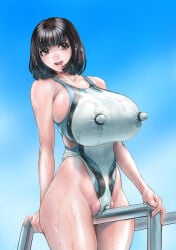 1girl chichimaro female female_only solo solo_female swimsuit