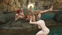 breasts daisy_dukakis female female_only grand_theft_auto grand_theft_auto_online grand_theft_auto_v mackenzie_hayes minerva_maat multiple_females multiple_girls naked naked_female nipples nopixel nude nude_female red_hair tattoo tattoo_on_arm tattoos two-tone_hair