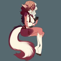 anthro female hi_res humanoid hybrid shy_(notsoshy) solo