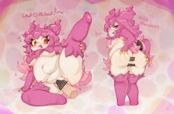 1girls 2026 2d anthro anus aromatisse ass breasts cock dick disembodied_penis female furry furry_female generation_6_pokemon ineffective_censorship legs_up nintendo onimiere penetration penis pink_fur pokemon pokemon_(species) pussy spread_ass underboob vagina vaginal_penetration white_body