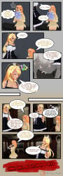 3d blonde_hair centaur centauress comic dialogue english english_text henbor orange_hair unbirthing vgw_world vore