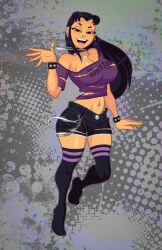 2d alien alien_girl blackfire busty dc dc_comics female female_focus female_only full_body hourglass_figure jumpdriiver long_hair standing teen_titans wide_hips