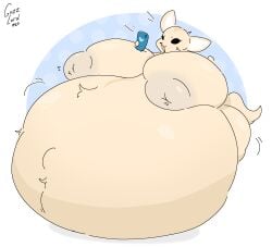 aggressive_retsuko aggretsuko anthro anthro_female anthro_only enjoying_pregnancy fenneko guzzlord420 hyper_pregnancy naked naked_female nude nude_female pregnancy pregnant pregnant_anthro pregnant_belly pregnant_female vixen