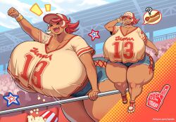 boobs drakthug fang_out gaint_breasts gandg hotdog huge_hips huge_thighs jiggling_breasts red_hair tan_body
