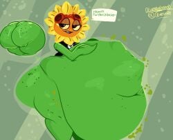 1girls anthro blueytheplantlizard female flora_fauna plant plantie popcap_games pvz solar_flare_(pvz) sunflower_(pvz) vore