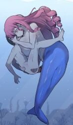 animated dakkoku_jiro female forced futa_on_male futanari huge_breasts kissing male mermaid pink_hair sound tagme video