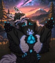 2026 4_ears a.o.kigahara_(artist) animal_genitalia animal_vulva anus arm_markings artist_collaboration artist_name belly belly_markings black_body black_butt black_fur black_pawpads black_perineum black_tuft blue_anus blue_body blue_butt blue_claws blue_eyelashes blue_eyes blue_fur blue_vulva boulder butt canid canine canine_genitalia canine_vulva canis claws crotch_shot detailed detailed_background dex_moonshadow_(spirit_ghostly) digital_drawing_(artwork) digital_media_(artwork) digitigrade dipstick_tail eyelashes facial_markings female female_feral feral fluffy fluffy_tail footprint forest fur fur_markings genital_focus genitals glowing glowing_body glowing_claws glowing_ears glowing_eyelashes glowing_fur glowing_markings glowing_tattoo grass head_markings hi_res hybrid lake leg_markings looking_at_viewer lying lying_on_ground mammal markings mountain mountain_range multi_ear multicolored_body multicolored_fur neck_tuft neon on_back on_ground outside pawpads pawprint pawprint_(marking) pawprint_tattoo perineum plant plump_labia pointy_ears presenting presenting_anus presenting_hindquarters presenting_vulva prick_ears pubic_tattoo pupils quadruped ring_(marking) rock shaded signature sky smile smiling_at_viewer solo spread_legs spreading star starry_sky sun sunset tail tail_anus tail_aside tail_markings taka_(artist) tattoo text tree tuft vulva vulva_focus whiskers white_body white_butt white_fur white_markings white_tuft wolf womb_tattoo