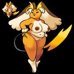 fusion lopunny melonmiloc pokemon pokemon_ pokemon_(species) pokemon_infinite_fusion raichu raipunny