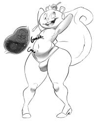 buldge femboy furry giant_male gothmeup happy_tree_friends heels htf male/male mondo_media nutty nutty_(htf) rat rodent squirrel stomach_acid thong vore vore_belly