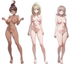 3girls akamatsu_kaede asahina_aoi completely_nude completely_nude_female danganronpa danganronpa:_trigger_happy_havoc danganronpa_(series) danganronpa_2:_goodbye_despair danganronpa_v3 danganronpa_v3:_killing_harmony large_breasts nanami_chiaki nipples pussy tagme vodka13