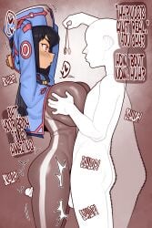 big_breasts black_hair bodysuit breasts change_in_common_sense chloe_valens color color_edit ekz english_text expressionless female femsub glowing_eyes greyscale groping hypnosis large_breasts looking_at_viewer male maledom mind_control misogyny nun nun_outfit pendulum penis rape rapist_and_victim short_hair skin_tight skinsuit tales_of_(series) tales_of_legendia taunting thigh_focus thigh_sex tomboy unaware_hypnosis
