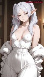 1girl 1girls 2026 ai_generated boobs breasts curvy curvy_body curvy_female curvy_figure earrings elf elf_ears elf_female female female_focus female_only frieren frieren_beyond_journey's_end genshin_impact green_eyes light-skinned_female light_skin looking_at_viewer patreon patreon_username pointy_ears raiden_shogun shychan small_breasts solo solo_female solo_focus sousou_no_frieren stable_diffusion twintails white_hair