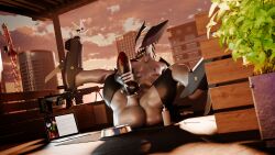 3_toes 3d 3d_(artwork) 3d_artwork 3d_model 3d_render anthro anthrofied belly_markings biomechanical black_body blade_wolf canid canine canis clawed_feet complex_background cybernetics dododragon56 dog_bowl english_text facemask glistening glistening_body jacking_off knife knotted_penis konami long_tail male male_focus male_only markings masturbating metal_gear metal_gear_rising metal_gear_rising:_revengeance metal_gear_solid platinum_games porn pornography robot robot_penis sharp_claws sharp_teeth solo solo_focus solo_male tail teeth tongue tongue_out weapon weapons wolf