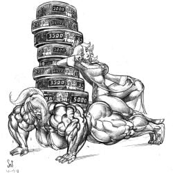 ass breasts female jebriodo metroid muscles muscular muscular_arms muscular_female muscular_legs nintendo rosalina samus_aran
