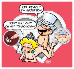1boy 1female 1girls 1male all_fours anus ass ass_grab blonde_hair brown_hair bruised_ass creampie crown cum_in_pussy dialogue doggy_style duo ear_piercing ejaculation_in_pussy eyelashes eyes_closed facial_hair female female_blushing genitals hat human human_female human_male human_on_human human_only kiss_mark_on_balls light-skinned_female light-skinned_male light_skin male male/female male_blushing male_nipples mammal mario mario_(series) mature mature_female mature_male naked_female naked_male nintendo nipples passionate_sex penis penis_in_pussy princess princess_peach pussy royalty sex spanked_ass speech_bubbles straight straight_sex super_mario_odyssey text text_bubble the_moss-man tophat wedding_mario wedding_peach_(super_mario_odyssey) white_hat x-ray