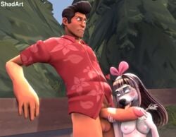 3d blowjob cum dick duo female furry male penis_awe scout scout_(team_fortress_2) shadart source_filmmaker team_fortress_2