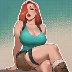1girls ai_generated big_ass big_breasts big_thighs breasts cosplay crossover crossover_cosplay curvaceous curvy curvy_figure digital_media_(artwork) disney female hips huge_ass huge_breasts huge_thighs jessica_rabbit lara_croft_(cosplay) large_ass large_breasts large_thighs legs light-skinned_female light_skin mature mature_female phophopho red_hair slim_waist thick thick_ass thick_hips thick_legs thick_thighs thighs tomb_raider touchstone voluptuous waist who_framed_roger_rabbit wide_hips