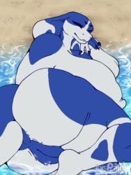 1girls 2d animated anthro anus anus_peek aqua_eyes artist_request barefoot beach big_breasts blue_spots borrowed_character claws completely_nude covering_anus curvy enormous_breasts exposed_pussy exposing exposing_self female female_only gaping_anus huge_anus huge_breasts humanoid large_breasts legs lifting_leg looking_at_viewer loop looping_animation lying lying_in_water lying_on_sand lying_on_side naked navel nelly nipples nisha_(bluedingo) nude original pussy sand scalie seductive sexually_suggestive snout solo sound sound_effects spread_legs tagme tail triangular_anus vagina video voluptuous waves white_body