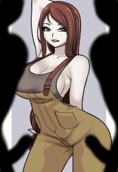 abella_(fear_and_hunger) alternate_version_at_source alternate_version_available arms_up big_breasts big_penis big_thighs breasts cleavage clothed clothed_female curvy curvy_body curvy_female curvy_figure curvy_hips fear_and_hunger fear_and_hunger:_termina female female_focus female_only fully_clothed large_breasts looking_at_viewer overalls penis penis_out pinup ponytail posing posing_for_picture posing_for_the_viewer red_hair rungbersa saberrung silhouette solo_female surrounded_by_penises thick_legs thick_thighs thighs thunder_thighs thunderthighs tits wide_hips wide_thighs