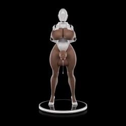animated beyonddesire big_breasts big_penis futanari haydee haydee_(game) leaking_penis robot robot_futa robot_girl tagme video