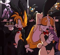 anthro blaze_the_cat cream_the_rabbit cub cum cumming justtaylor marine_the_raccoon rouge_the_bat sega sonic_(series) sonic_the_hedgehog_(series) strip_club tagme tails_the_fox