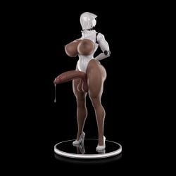 1futa beyonddesire big_breasts big_penis futanari haydee haydee_(game) leaking_penis robot robot_futa robot_girl tagme