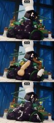 1boy ass ass_focus creampie cum die_of_death_(roblox) disembodied_penis gay muffinbot_(die_of_death) plump roblox robot tagme tagme_(artist)