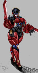 1girls alien alien_girl big_breasts blue_eyes breasts busty curvy curvy_body curvy_female curvy_figure curvy_hips female female_only looking_at_viewer machine mechanical nipple_bulge nipples puffy_nipples pussy robot robot_girl solo solo_female swords thick thick_legs thick_thighs transformers vagina windblade