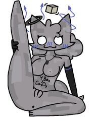 2026 anal anthro anthro_female anthrofied anus big_boobs big_breasts black_long_gloves blue_blush blush breasts cat_girl catgirl chemistry curly_hair digital_art digital_drawing digital_drawing_(artwork) digital_media digital_media_(artwork) element_cattos eyeliner female female_anthro gray_body gray_hair gray_skin grey_body grey_pussy grey_skin grey_tail holding_leg_up leg_up long_gloves looking_at_viewer naked presenting pussy self_upload simple_background sitting smiling smiling_at_viewer tail tetraflux white_eyes wide_hips wide_thighs ybco_(element_cattos) yttrium-barium-copper-oxide_(element_cattos)
