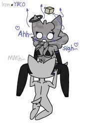 1girl1boy 2026 anthro anthro_female anthro_male anthrofied big_boobs big_breasts black_bra black_legwear black_long_gloves black_stockings black_thighhighs black_topwear blue_blush blush bra breasts cat_girl catgirl chemistry cunnilingus curly_hair digital_art digital_drawing digital_drawing_(artwork) digital_media digital_media_(artwork) element_cattos eyeliner female female_anthro gray_body gray_hair gray_skin grey_body grey_skin grey_tail hands_on_hips holding_legs legwear long_gloves looking_at_partner male male_anthro moaning moaning_in_pleasure self_upload simple_background sitting spread_legs stockings tail tetraflux text topwear white_eyes wide_hips wide_thighs ybco_(element_cattos) yttrium-barium-copper-oxide_(element_cattos)