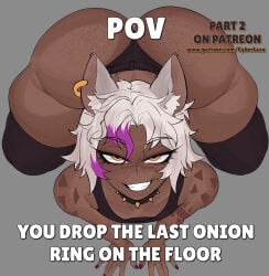 2026 2d bedroom_eyes big_ass blank_background bottom_heavy bottom_heavy_femboy bubble_butt choker collar cyber_lazu cyberlazu dark-skinned_femboy dark-skinned_male dark_skin dat_ass devious_grin doughy_ass dumptruck_ass ear_piercing ear_ring fat_ass femboy furry_ears grin huge_ass looking_at_viewer looking_up male male_focus massive_ass massive_thighs meme orange_eyes piercing pov pov_eye_contact purple_hair scar scar_on_face skimpy skimpy_clothes smile spiked_collar thick_thighs thighhighs white_hair