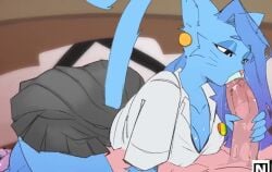 anthro breasts cartoon_network fellatio furry furry_only handjob nicole_watterson no_sound nsfwmist richard_watterson sucking sucking_penis sucking_tip tagme the_amazing_world_of_gumball video