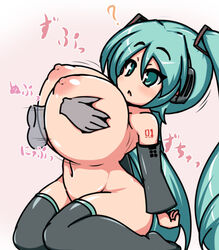 1boy 1girls ? big_breasts blue_eyes blue_hair breasts chibi completely_nude curvaceous hatsune_miku huge_breasts large_breasts long_hair moyashi_udon nude penis sex thick_thighs thighhighs twintails very_long_hair vocaloid