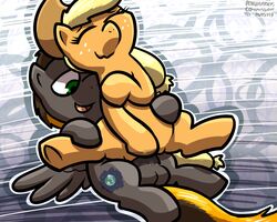 applejack_(mlp) balls closed_eyes female furry male male/female my_little_pony open_mouth penis pokehidden pony sex smooth_skin tongue vaginal_penetration vaginal_sex