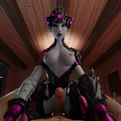 1boy 1boy1girl 1girls 3d amelie_lacroix areola areolae assassin blizzard_entertainment clothing cowgirl_position faceless_male female female_on_top lower_body male male/female male_pov nipples on_back on_top overwatch penis pov propor_(artist) purple_body purple_hair purple_lips purple_lipstick purple_skin soles spider_widowmaker straight upper_body voluptuous widowmaker