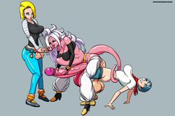 2010s 3futas anal anal_sex android_18 android_21 arched_back big_balls big_penis black_sclera boots breasts bulma_briefs dark_persona dragon_ball dragon_ball_fighterz dragon_ball_super dragon_ball_z futa_urethral_insertion futanari grabbing_penis high_heels huge_balls huge_cock humanoid hyper_balls hyper_penis jeans large_balls large_penis light-skinned_female light_skin long_hair majin majin_android_21 penis_lick pink_skin pleasure_face pointy_ears red_eyes stomach_bulge tail testicle_licking threesome tongue_in_testicles transmorpher_dds urethral_insertion urethral_penetration white_hair