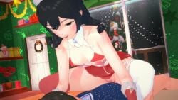 100_kanojo 1boy 3d 3d_animation aijou_rentarou black_eyes black_hair canon_couple couple_sex cowgirl_position cum cum_in_pussy cum_inside dominant_female female giddora kimi_no_koto_ga_dai_dai_dai_dai_daisuki_na_100-nin_no_kanojo koikatsu lovers male romantic romantic_couple romantic_sex santa_bikini santa_costume santa_dress santa_hat sex sound sound_effects tagme the_100_girlfriends_who_really_really_really_really_really_love_you tsumi45 video zetsubouda_meru